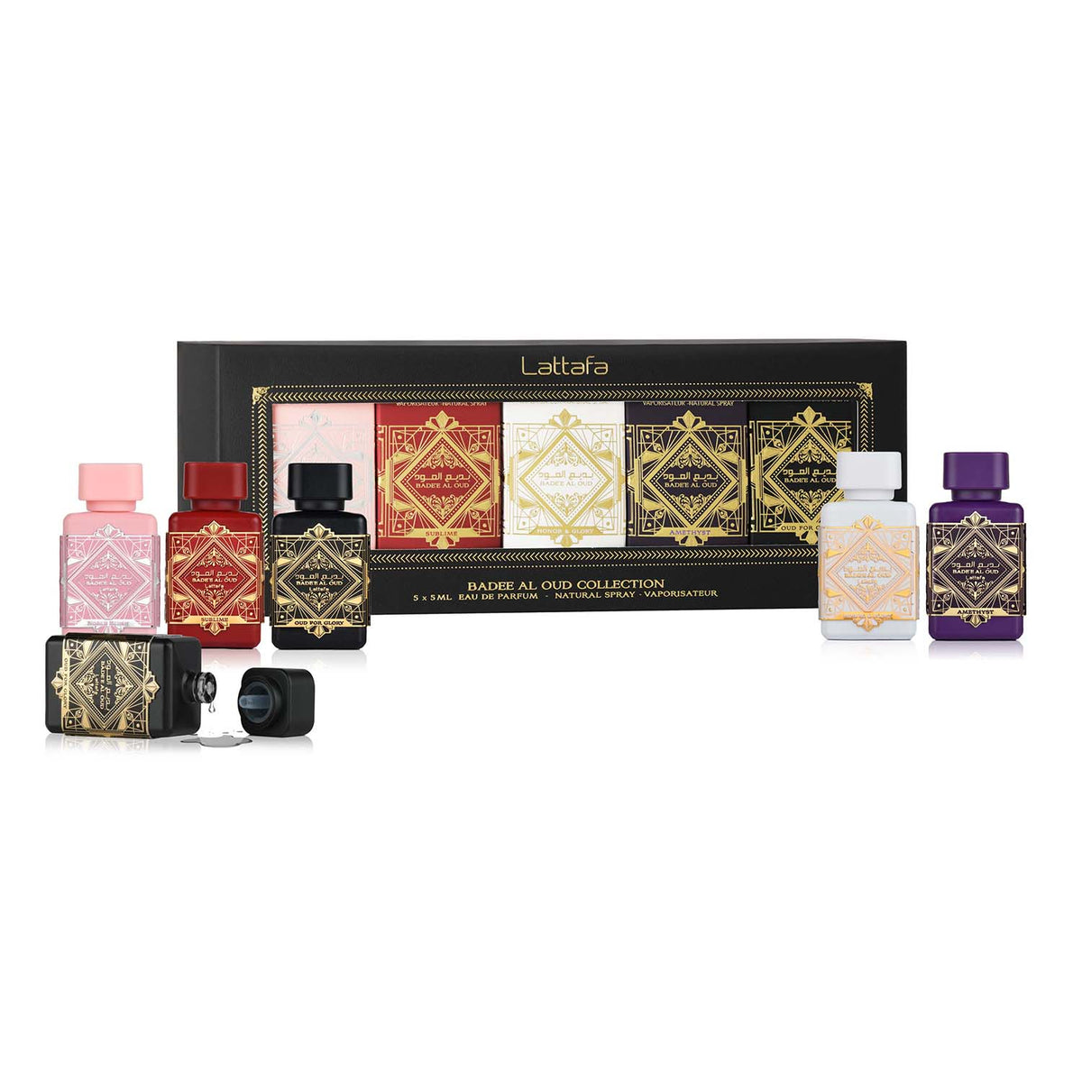 Badee Al Oud Collection 5 X 5ml Discovery Kit by Lattafa Collection